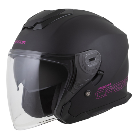 Helma CASSIDA JET TECH 2.0  SOLID černá matná/růžová