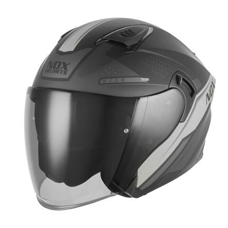 Helma NOX N130 EKTO černá matná/stříbrná