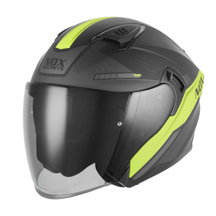 Helma NOX N130 EKTO černá matná/žlutá fluo