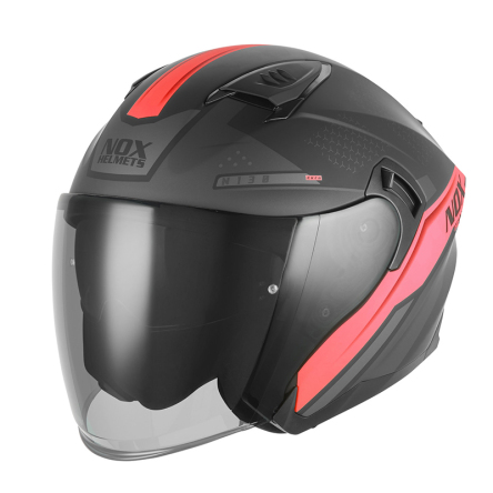 Helma NOX N130 EKTO černá matná/červená