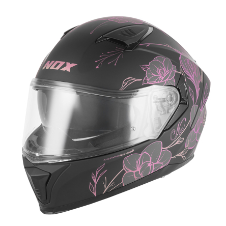 Helma NOX N402 SPRING černá matná/růžová