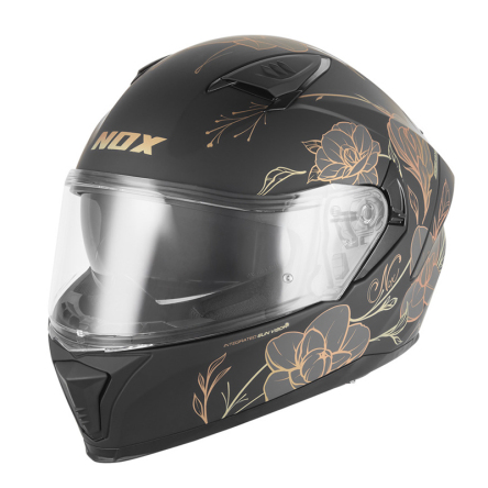 Helma NOX N402 SPRING černá matná/zlatá