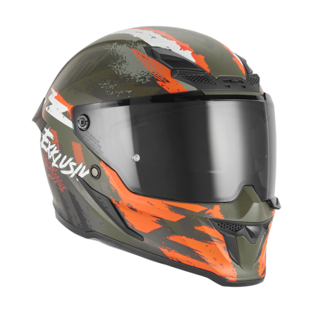 Helma NOX GOLIATH CUT´D khaki matná/oranžová