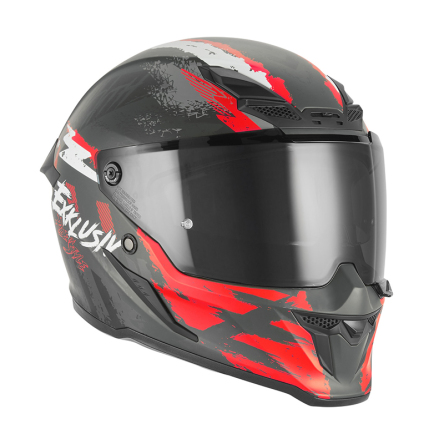 Helma NOX GOLIATH CUT´D černá matná/červená