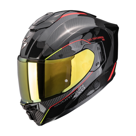 Helma SCORPION EXO-1500 CARBON AIR MUNDI černo/červeno/fluo žlutá