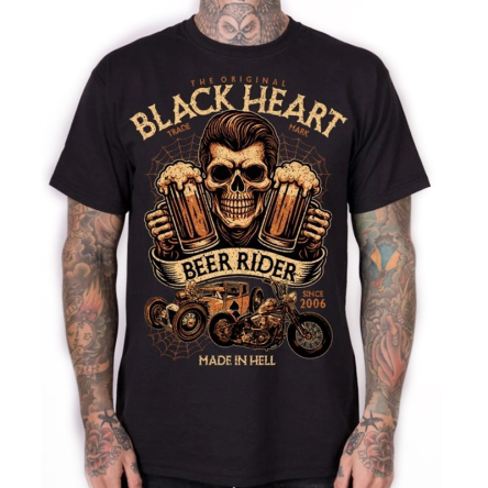 Tričko pánské BLACK HEART Beer Rider