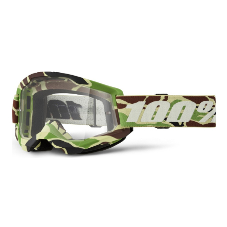 Brýle 100% STRATA 2 NEW War Camo, čiré plexi