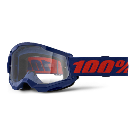 Brýle 100% STRATA 2 NEW tmavě modré, čiré plexi