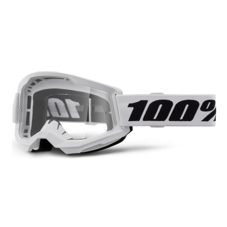 Brýle 100% STRATA 2 NEW bílé, čiré plexi
