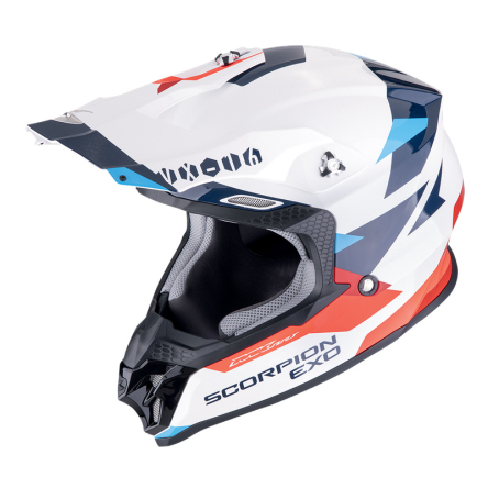 Helma SCORPION VX-16 EVO AIR ROD bílo/červeno/modrá