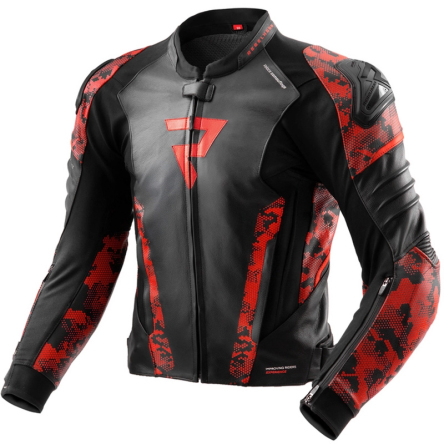 Bunda REBELHORN VELOCE černo-camo červená