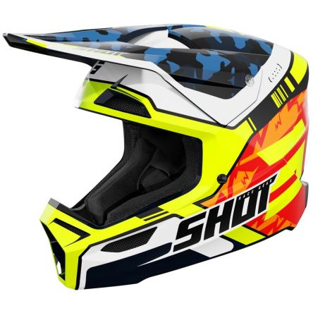 Dětská helma SHOT FURIOUS FLASH lesklá modro-fluo žlutá