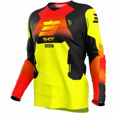 Dětský dres SHOT DRAW ROCKET fluo žlutý