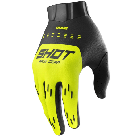 Dětské rukavice SHOT RACE EVO fluo žluté